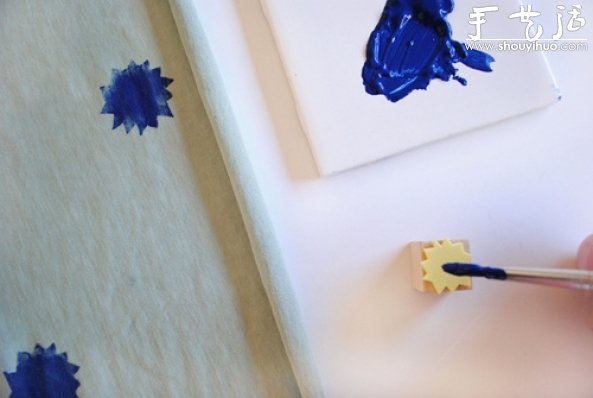 简单DIY漂亮的染印围巾教程