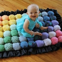 好看的宝宝地毯DIY 手工布艺制作婴儿地毯