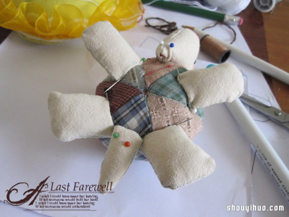 自制针插布艺手工制作 小乌龟针插的做法