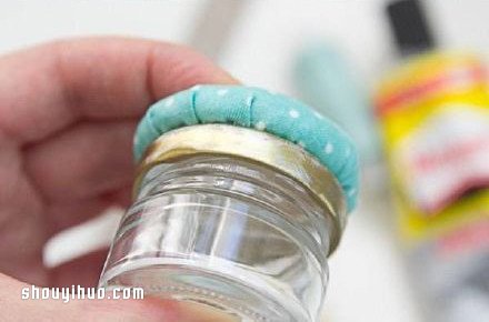 废弃玻璃罐DIY制作可爱针插的方法步骤