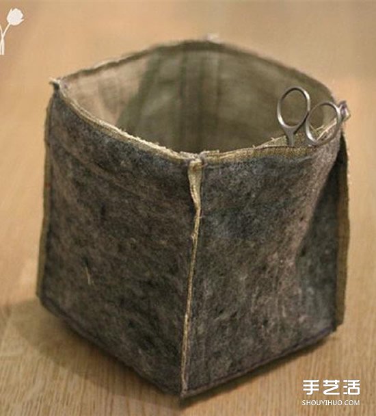 不织布置物筐手工制作 森系收纳布筐DIY教程