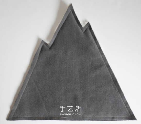 不织布雪山抱枕DIY 布艺手工制作雪山抱枕