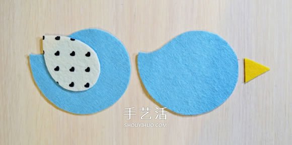 不织布小鸟冰箱贴DIY 手工布艺小鸟冰箱贴制作