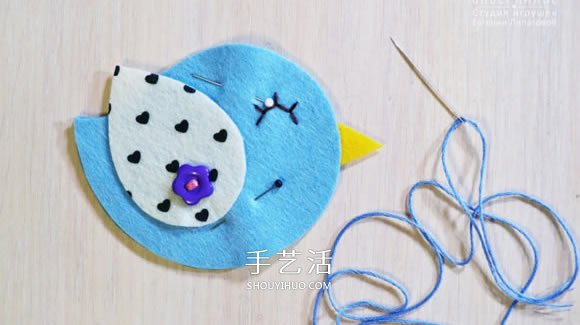 不织布小鸟冰箱贴DIY 手工布艺小鸟冰箱贴制作