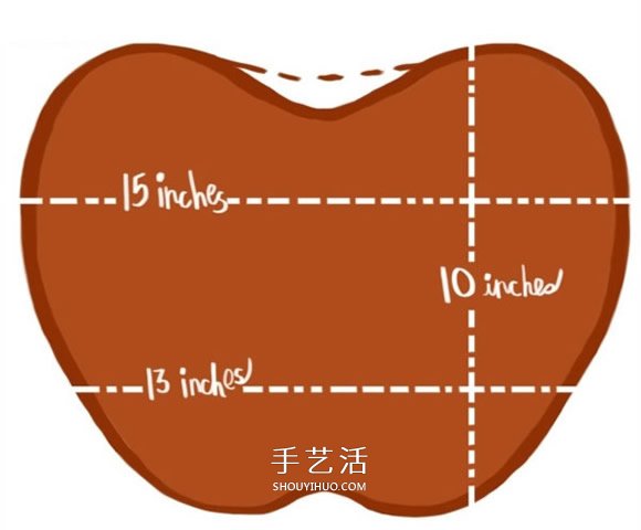 自制红苹果抱枕的方法 跟着图纸做很简单！