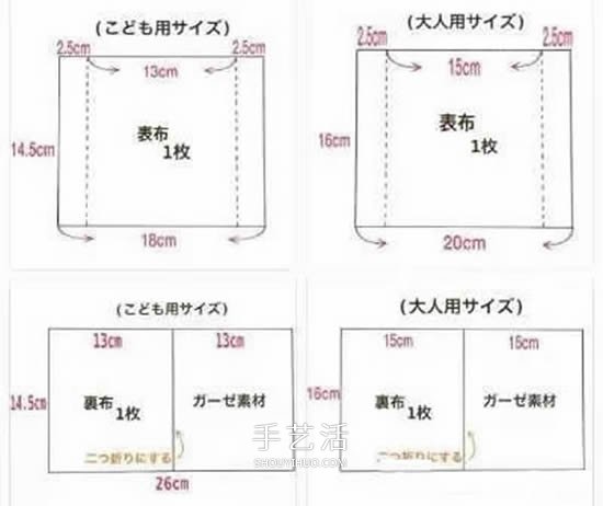 儿童口罩的制作方法 孩子用布艺口罩DIY图解