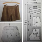 女式西装短裤DIY 西装式短裤制作方法