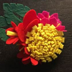 美丽夺目！不织布手工制作花朵头花的方法