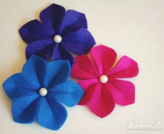 不织布毛毡布DIY手工制作漂亮花朵装饰