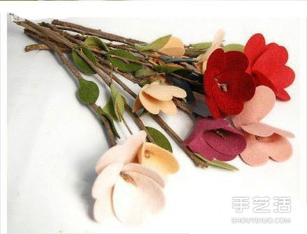 不织布花朵教程图解 手工布艺花朵制作方法