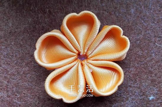 丝带手工制作梅花图解 做成漂亮的胸花或发饰