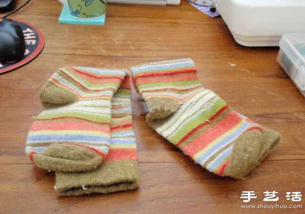 袜子制作毛绒绒的可爱小狗玩偶