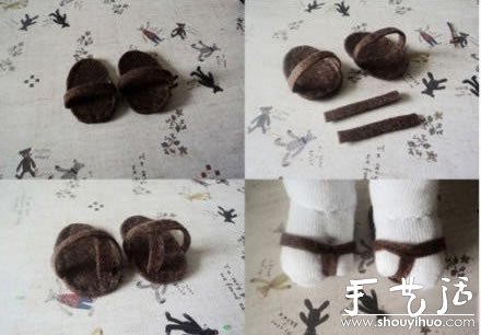 袜子布艺制作可爱兔子的手工教程