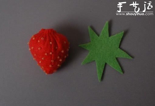 手工布艺DIY制作草莓