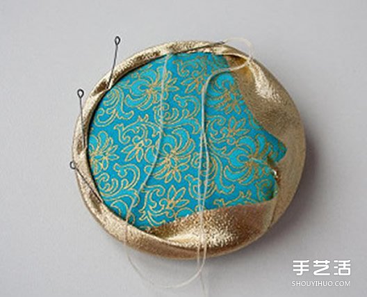 不织布挂件手工制作 圆形刺绣风挂饰DIY图解