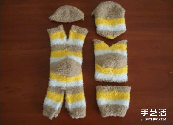 袜子制作趴趴猫的方法 趴趴猫毛绒玩具制作