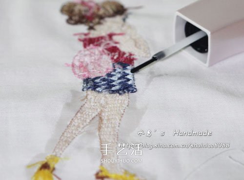 手工刺绣布艺书签制作 可爱的小女孩书签DIY