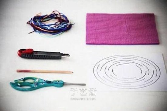 不织布做挂饰的方法 手工布艺风铃DIY图解