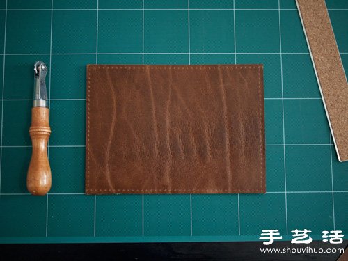自制护照夹 皮夹子手工制作图解