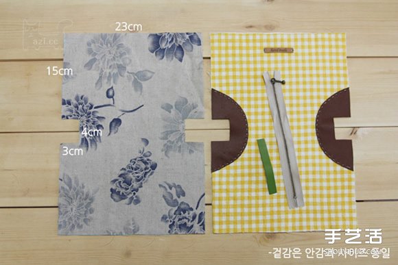 自制韩式化妆包的做法 手工布艺化妆包制作