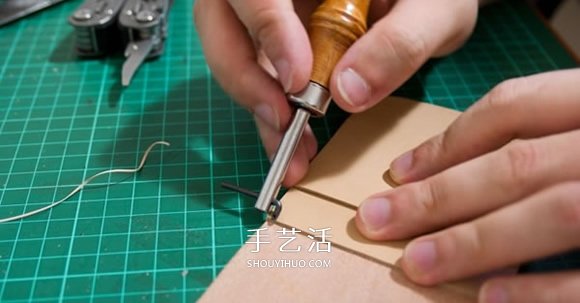 带卡包功能手机套DIY 自制皮革卡包手机套教程