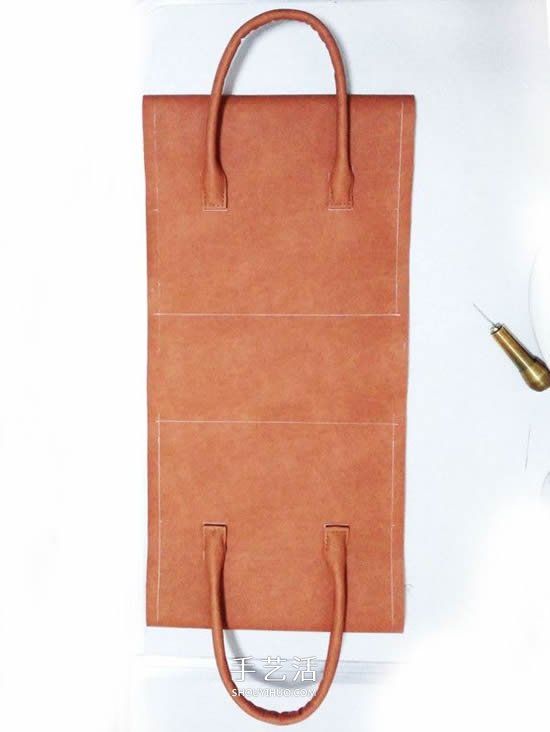 自制简洁手提包方法 女用朴素手提包DIY图解