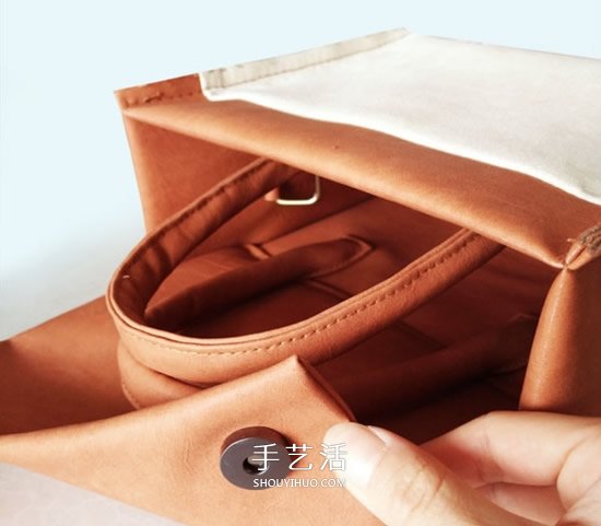 自制简洁手提包方法 女用朴素手提包DIY图解
