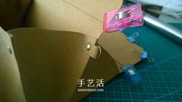 复古风牛皮纸钱包的做法 长款钱包用牛皮纸做