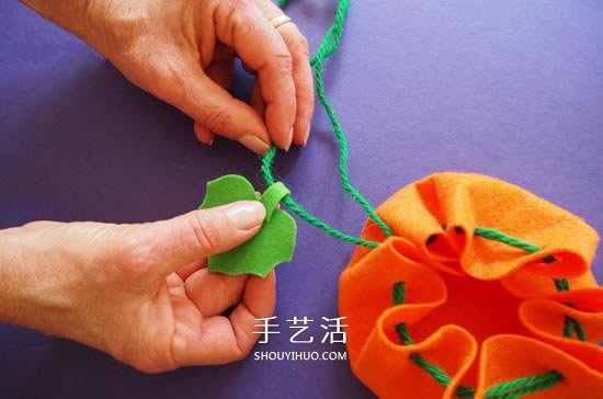 万圣节南瓜袋制作方法 布艺南瓜糖果袋的做法
