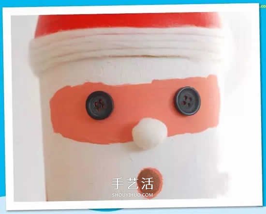 可爱长腿圣诞老人手工制作 简单饮料瓶再利用