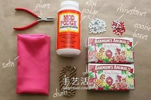 饼干盒子废物利用 DIY制作时尚手提包的做法