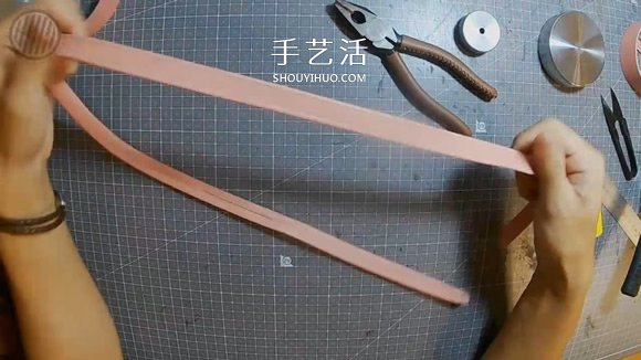 自制迷你皮革水桶包的制作方法详细步骤图
