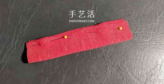 自制草莓束口袋的制作方法图解
