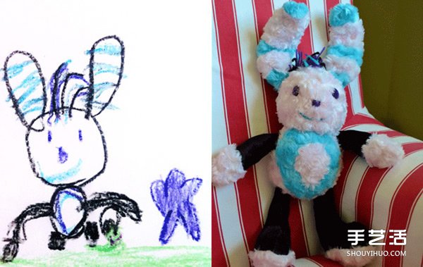 儿童涂鸦变身创意布艺玩具 永久珍藏的布娃娃