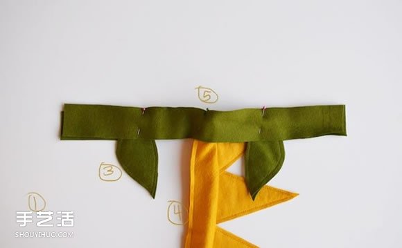 儿童火龙头带玩具DIY 不织布玩具头带制作方法
