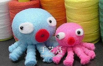 不织布可爱章鱼的做法 布艺手工制作章鱼玩偶