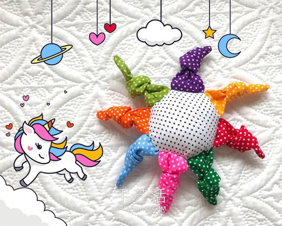 彩虹太阳主题！超可爱布艺婴儿玩具制作教程