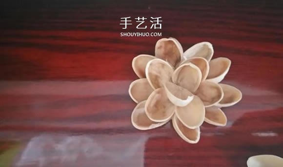 开心果壳手工制作插花装饰品的做法