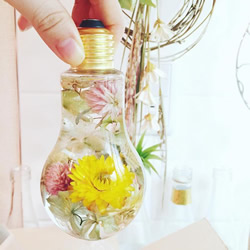 日本花卉艺术家打造超梦幻的灯泡花艺装饰品
