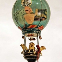旧灯泡变废为宝创意DIY热气球手工艺品
