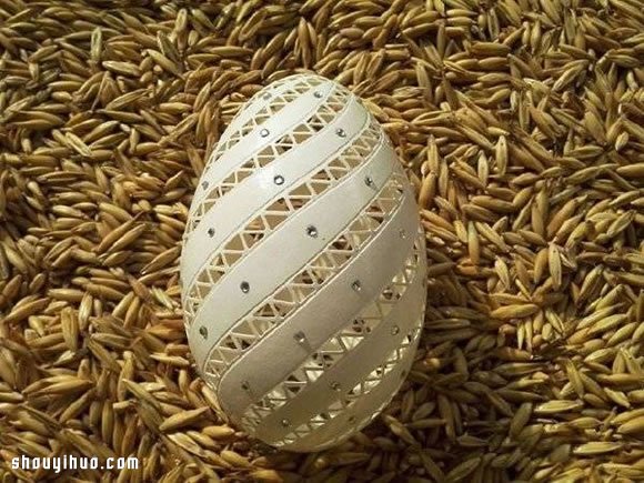 美轮美奂的鸡蛋壳手绘雕刻DIY手工艺术品