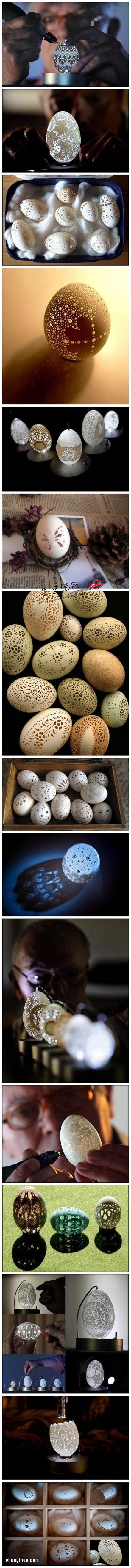 最脆弱的艺术：精美的手工蛋雕作品欣赏