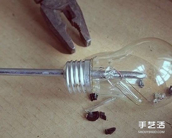 废旧灯泡制作花盆 DIY迷你盆景的方法步骤