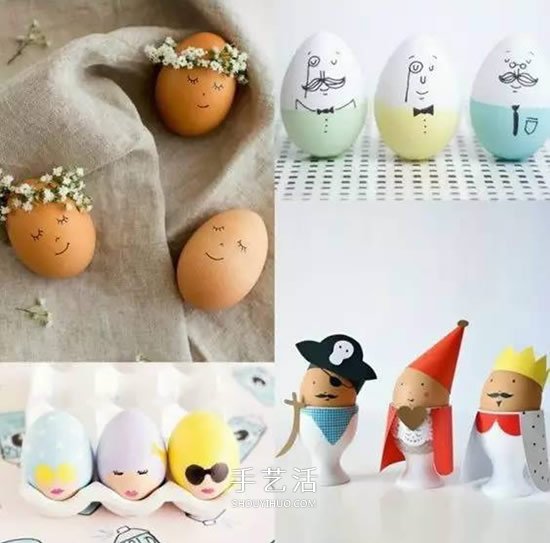 画蛋壳的可爱图片大全 创意蛋壳手工制作作品