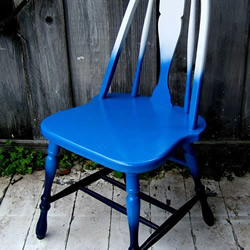 旧椅子翻新DIY色彩渐变椅子