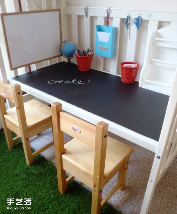 婴儿床改造成书桌 创意婴儿床改造利用图片