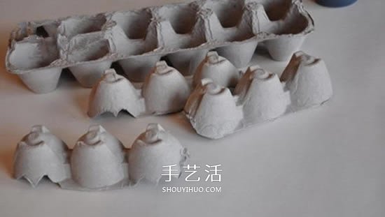 鸡蛋托蝙蝠手工制作 简单做成可爱万圣节挂饰