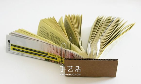 旧电话本改造便签夹 花丛便签夹DIY制作教程