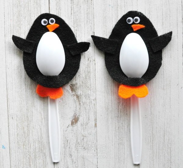 幼儿园手工制作塑料勺企鹅的做法教程