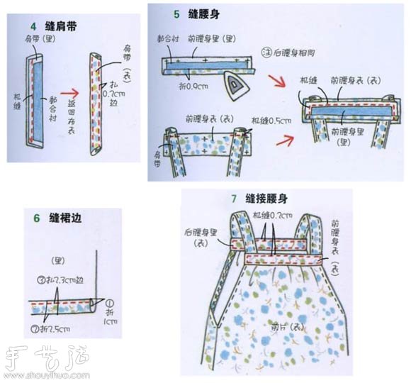 自制吊带牛仔裙 牛仔裙手工制作教程